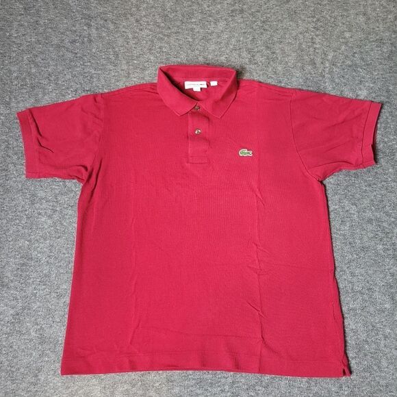 Lacoste Shirt Mens Size 5 Red Short Sleeve Golf Polo Casual - Picture 1 of 11